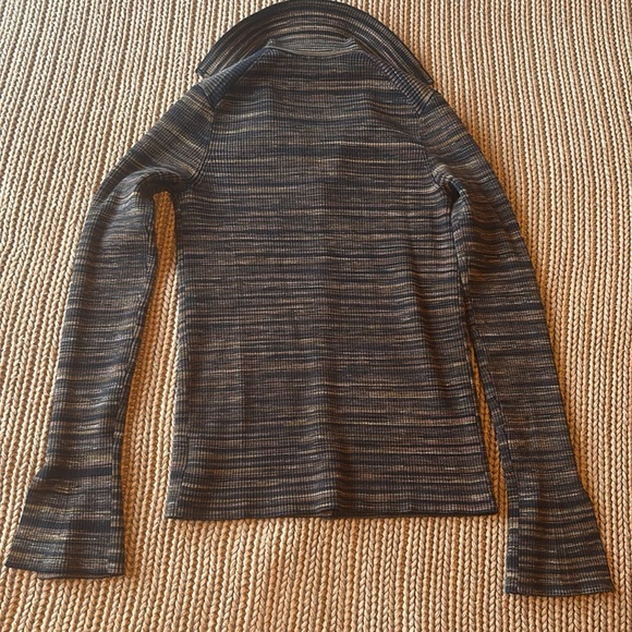 Theory slim fit polo neck button up shirt sz petite - Picture 13 of 13